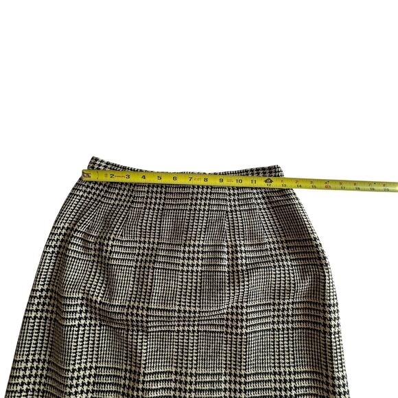 Quiet luxury houndstooth silk skirt Doncaster lined classic Size 6 - Picture 5 of 8